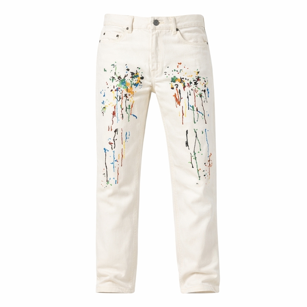 MOSTLY HEARD RARELY SEEN Embroidered Splattered Paint PANTS Men's 30x46